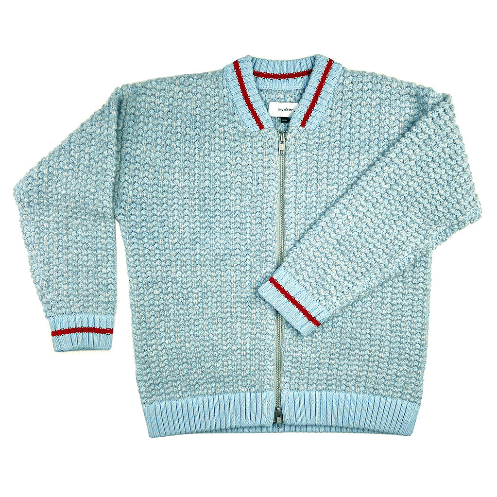 Jacket Knit Bobble Frosty Blue