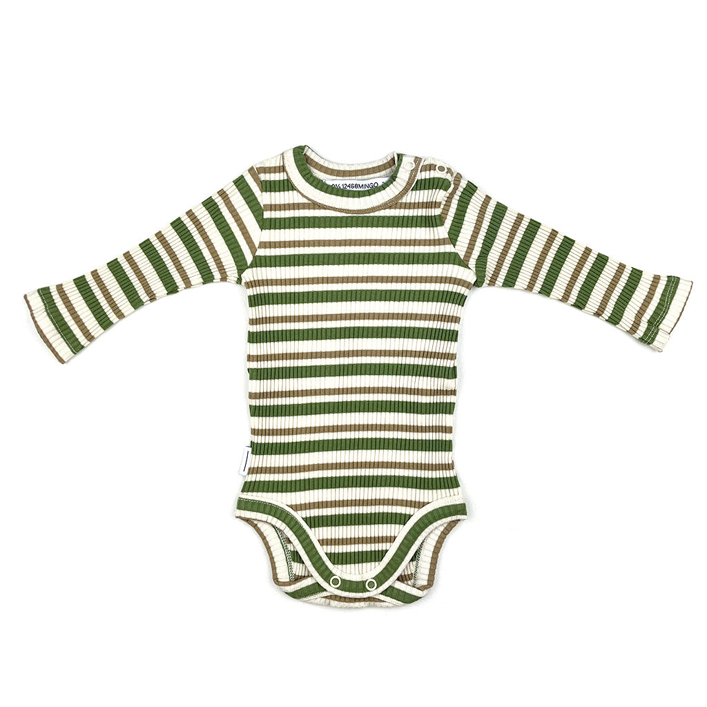 Bodysuit Olive Green Stripe