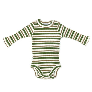 Bodysuit Olive Green Stripe