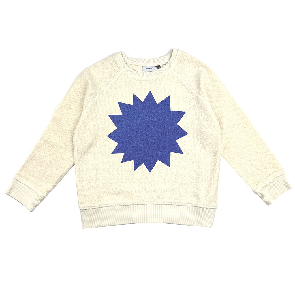 Sweater Star Print Blue Ecru