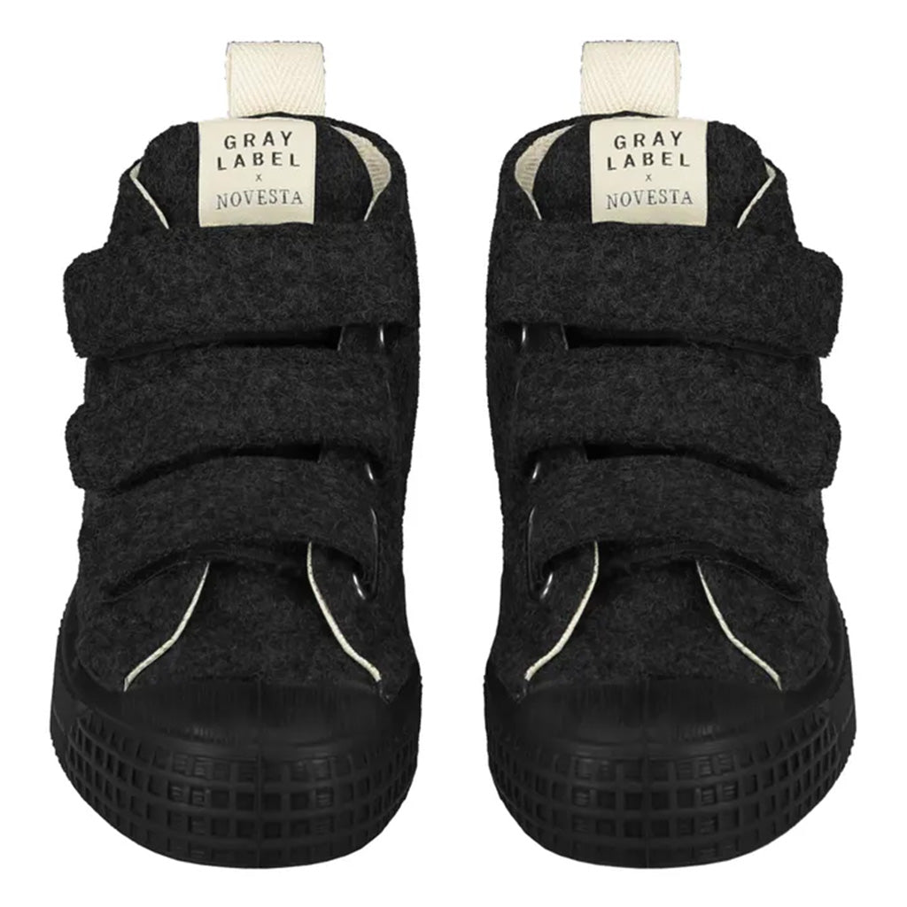 Shoes GL x Novesta - High Top Velcro Felt Nearly Black