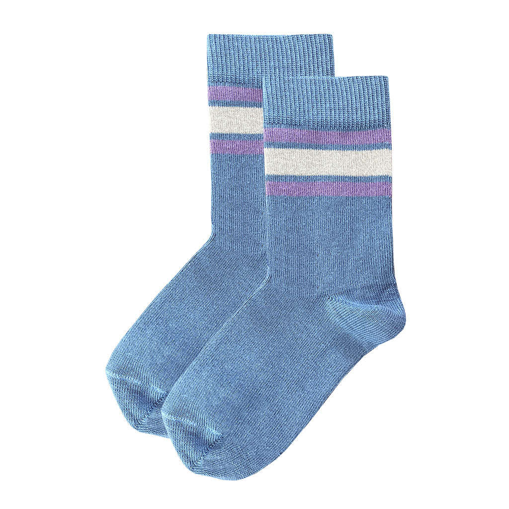 Socks Greyish Blue Stripe without packaging