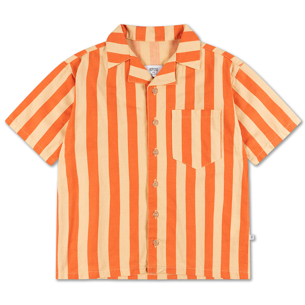 Shirt Boxy Tangerine Block Stripe