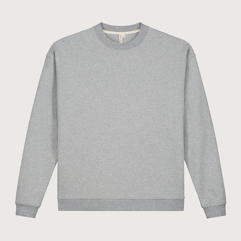 Sweater Dropped Shoulder Grey Melange Adult