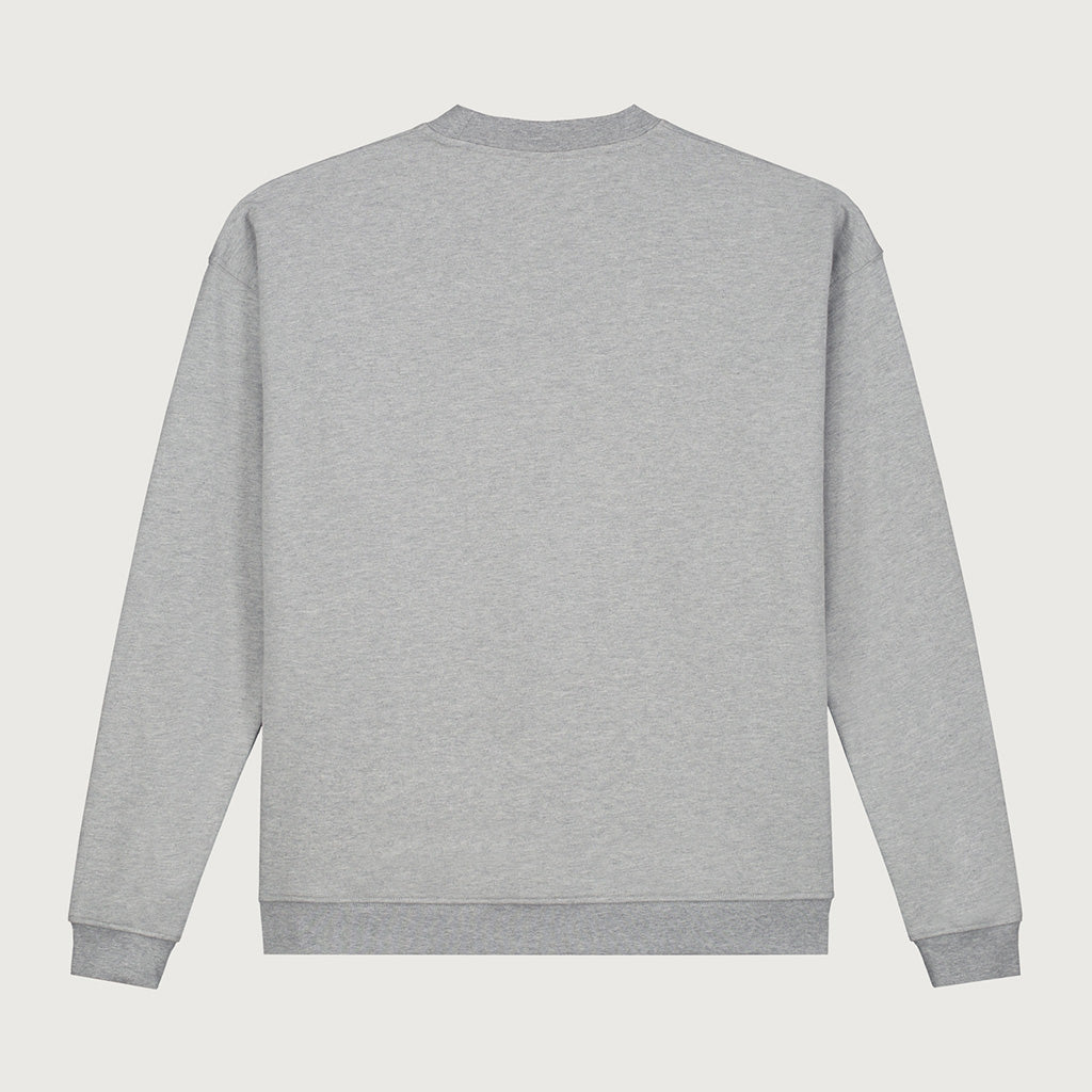 Sweater Dropped Shoulder Grey Melange Adult