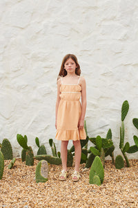 Dress Malin Apricot Cream Woman