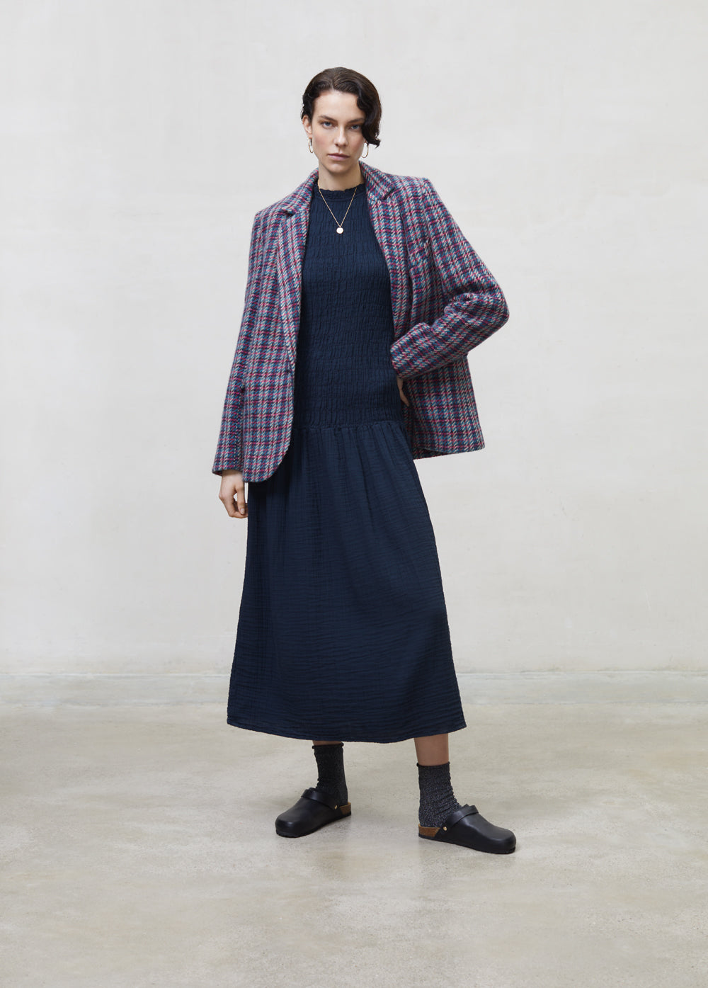 Jacket Laura Pink Check Woman