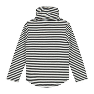 Turtleneck Longsleeve Nearly Black Off White