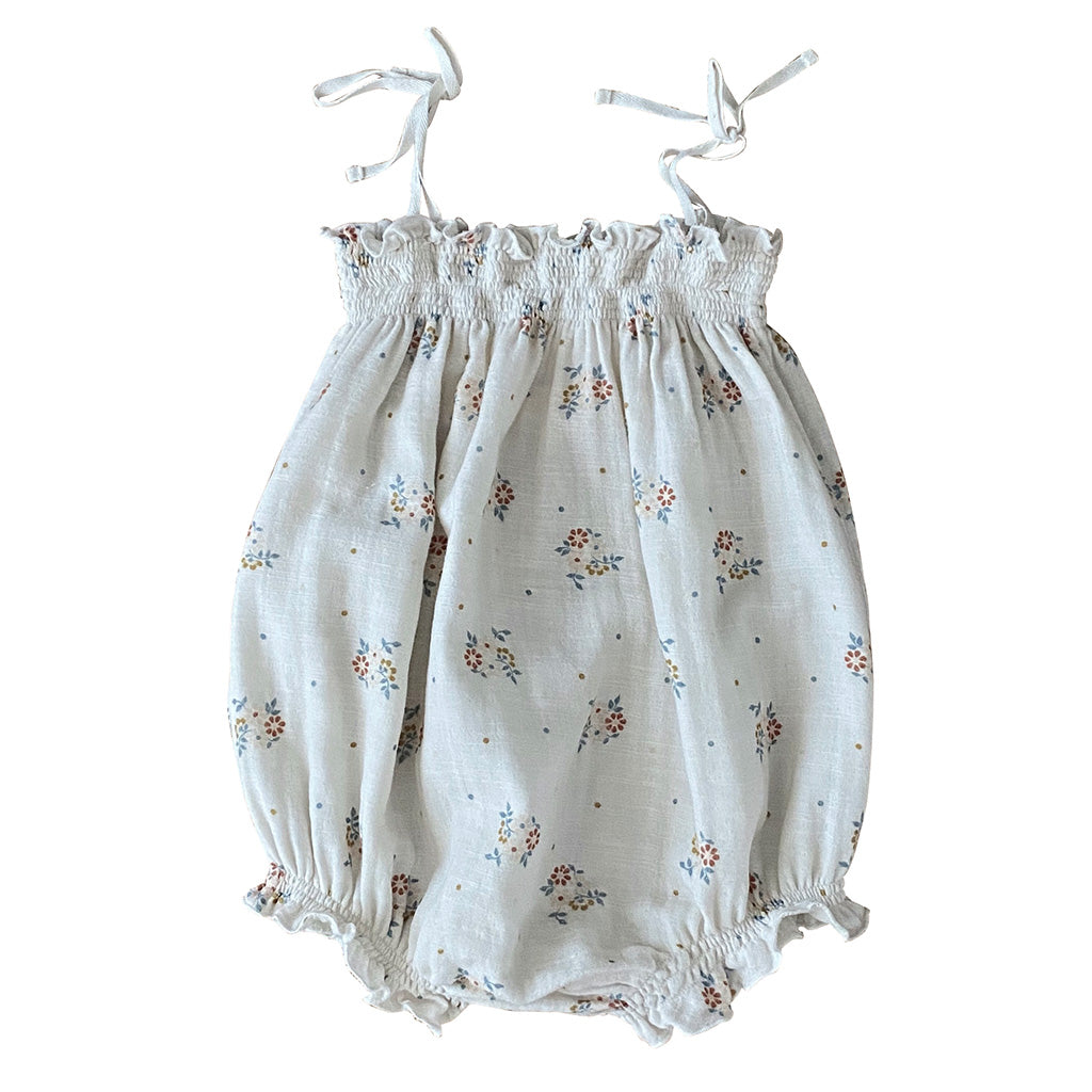 Romper Smocked Baby Summer Blossom